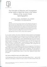The Principles of Selection and Arrangement of the Letters of Basil the Great in the Aldine Edition of the Ancient Greek Epistolographers