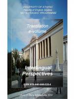 <span style="font-family: Arial; font-size: small;"><em>Inlerlingual Perspectives<br />Διαγλωσσικές Θεωρήσεις<br /></em></span>